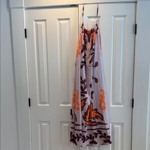 Orange and plum Maxi Dress